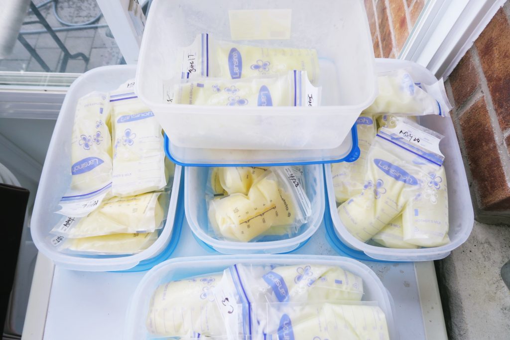 Storing 300oz frozen milk and breast pumping routine